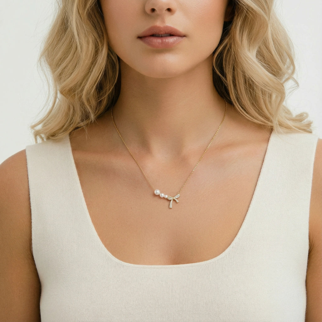 Collier Rêves Nœud de Perles - Maison Roya