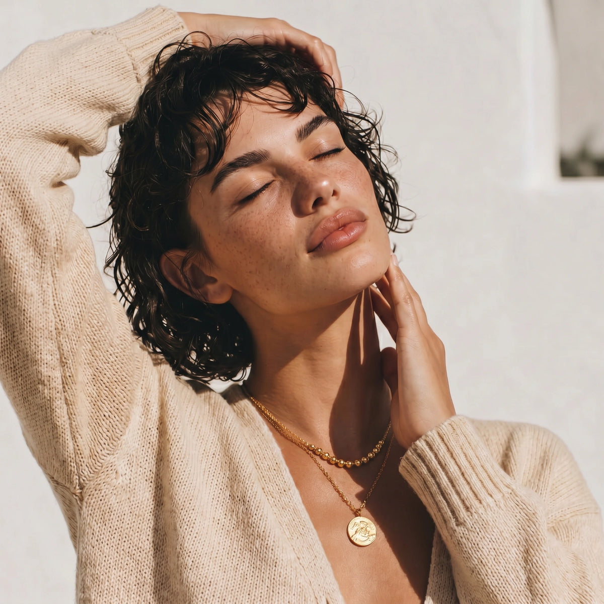 Collier Sphères Dorées - Maison Roya