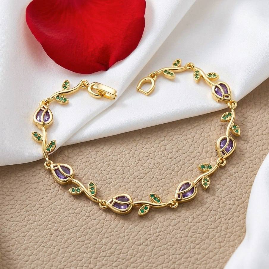 Tulip Flower Bracelet Alloy